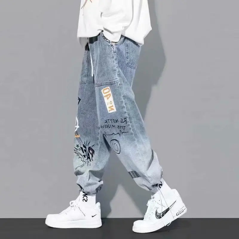 High quality Fashion Men's Cargo pants Hip Hop Trend Streetwear Jogging Pants Men Casual Elastic Waist Men Clothing Trousers