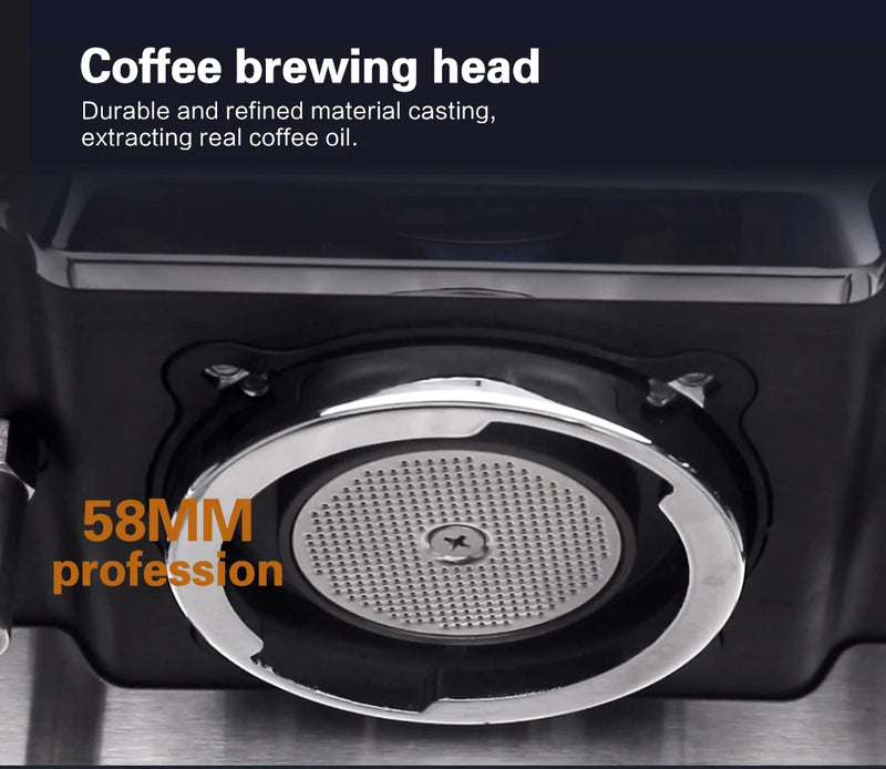ITOP 15 Bar Italian Semi-Automatic Coffee Maker Cappuccino Milk Bubble Maker Espresso Coffee Machine for Home Latte IT-CRM3605
