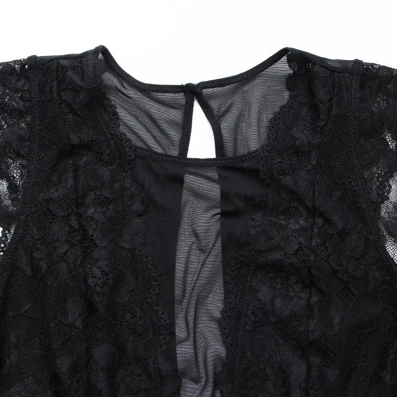 LINGERI WOMAN Lace Bodysuit Hollowout Back Women Lingerie Transparent Underwear Femme High Quality SEXI Lace WOMAN UNDERWEAR