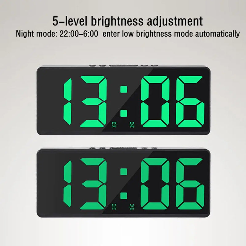 Digital Alarm desk Clock for A Bedroom LED Clock with Temperature Electronic Table Date Display with Large Screen Home Decor