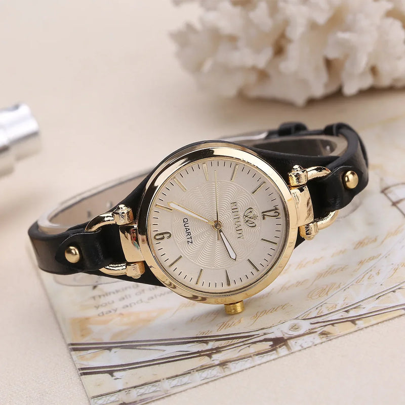 High Quality Ladies Watch Elegant Leather Strap Quartz Watch for Women New Casual Small Round Dial Wristwatches Clock Gift Reloj