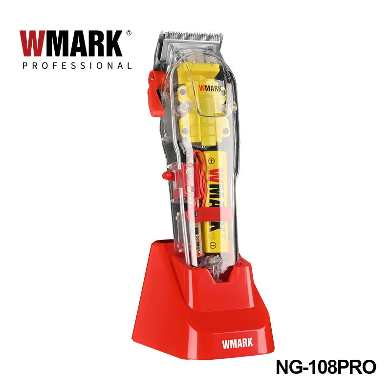 WMARK transparent Hair clipper oil head electric push shear NG-108PRO sold well