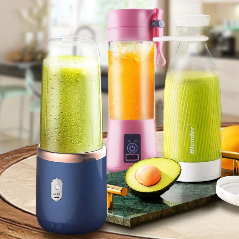 Portable 6 Blade Electric Juicer Usb Smoothie Mixer High Beauty Mini Charging Fruit Juicer Ice Breaker