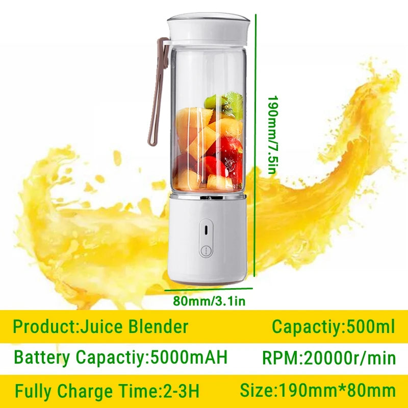 400ML Mini Juicers Portable Electric Juicer Blender Usb Fruit Mixers Fruit Food Milkshake Multifunction  Food Blender