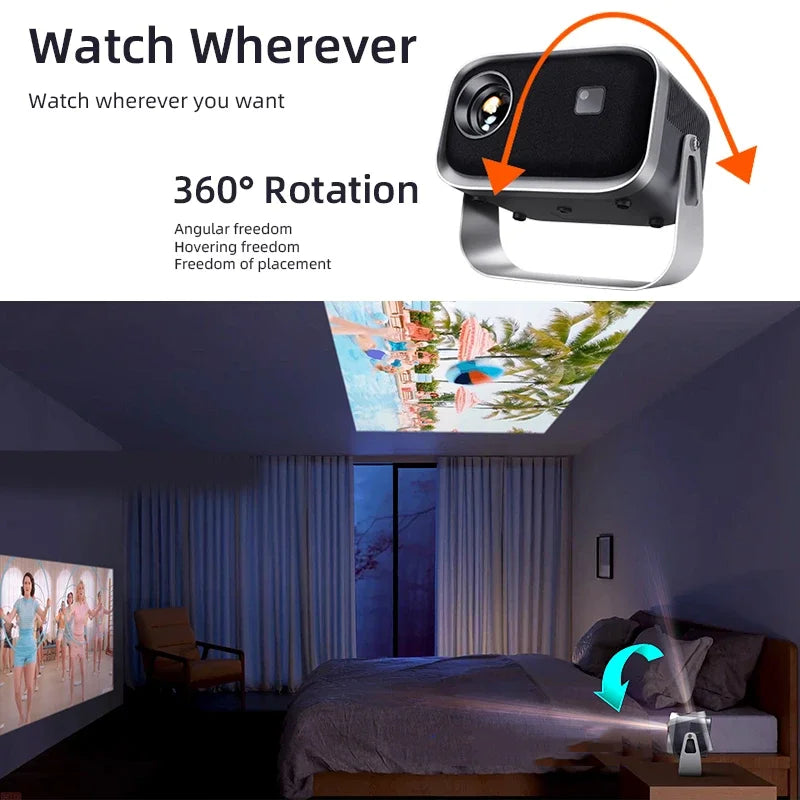 Android 11 1080P 4K Projector Mini Cinema AUN A003 Ultra Home Cinema 3D LED Portable Video Projector WIFI Sync IOS 2024