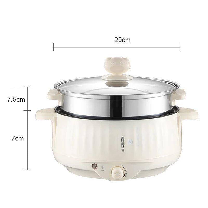 Electric MultiCooker Multifunctional Rice Cooker Frying Pan Non-stick Cookware Multi Soup Hotpot for Kitchen 1.7L/2.7L/3.2L