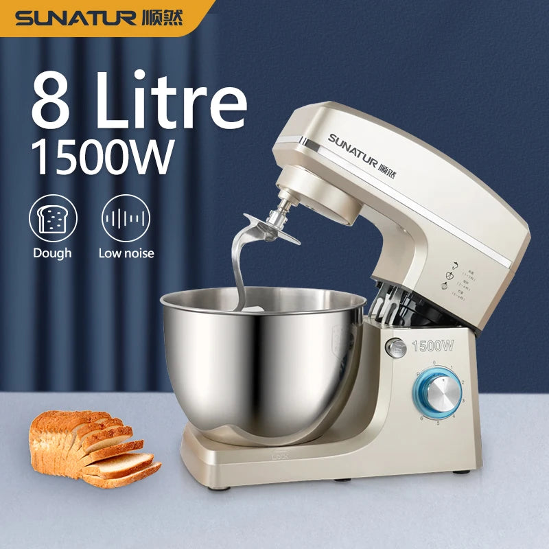 SUNATUR 8L Stand Mixer Electric Food Crusher  Food Processors Home Appliance Home Appliance Mixer Planetary mixer Beater