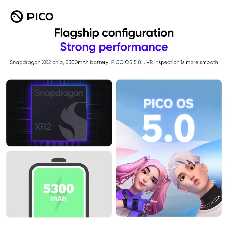 Pico 4 VR Headset All-In-One Virtual Reality Headset Pico4 3D VR Glasses 4K+ Display For Metaverse & Stream Gaming
