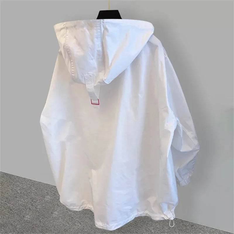 Oversized American Retro Letter Printed Baseball Jacket For Men And Women Summer Loose Fitting Short Sleeved Shirt Thin Coat