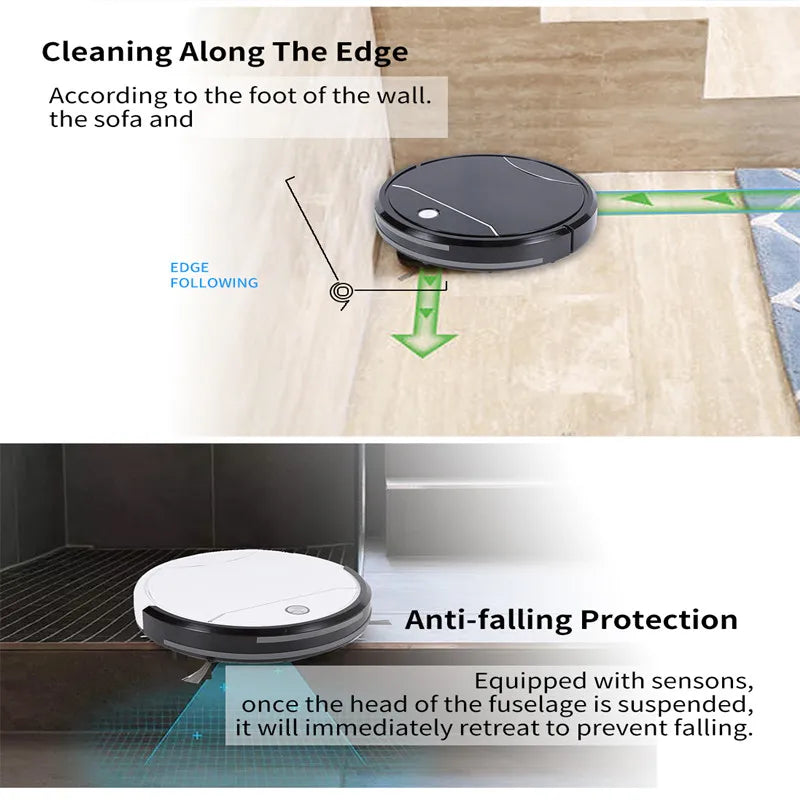 Sweeping Robot Vacuum Cleaner Automatic Recharging Remote Control Suction Drag Home Appliance Dry Wet Wireless Vacuum Cleaner