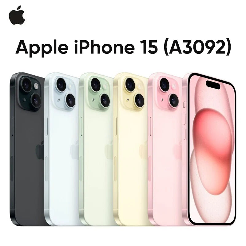 iPhone 15 A3092 6GB RAM 128GB ROM iOS 17 6.1'' Super Retina XDR OLED Display IP68 Dust/water Resistant Dual SIM Original