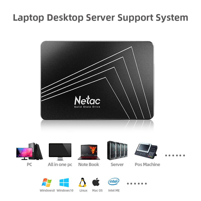 Netac SSD 2tb 128gb 256gb SSD SATA SATA3 HDD SSD Disk Hard Drive Internal Solid State Drives for Computer PC Laptop