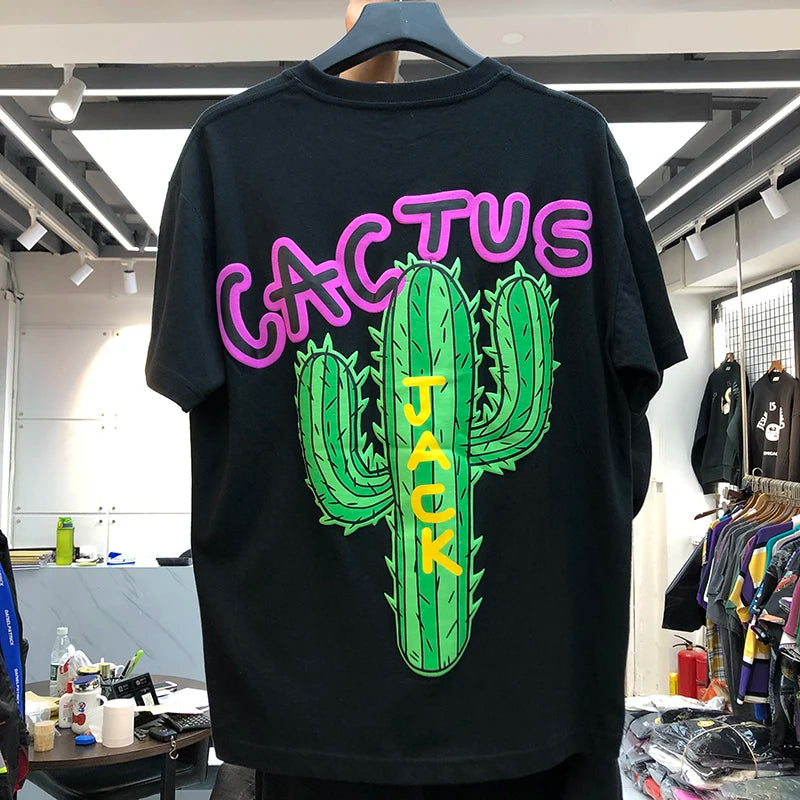 New luxury Cactus Jack Hip Hop Tshirts Travis 2023 Men's Hip Hop Cotton T-Shirt Streetwear Tee Top